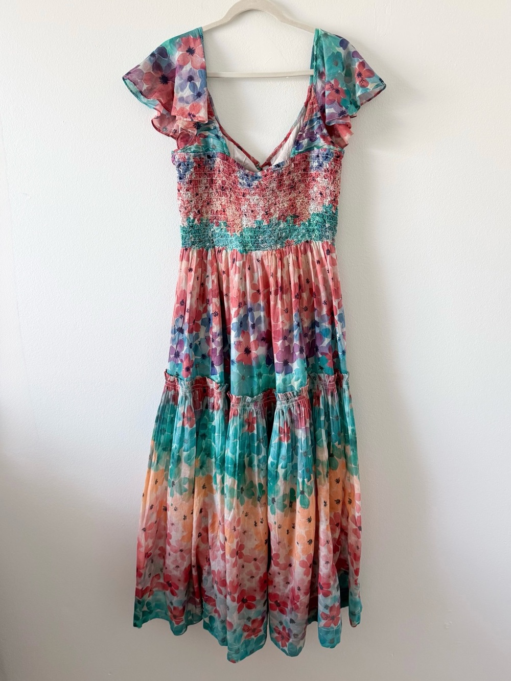 NWT Free People Sunshine Maxi Dress in Soft Tropic Combo Size Large MSRP $298 - Picture 6 of 12